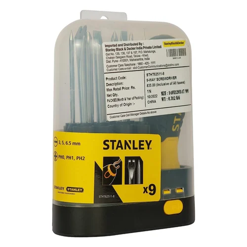 Stanley STHT62511-8 - 9Way Screwdriver Set, 6 Inch