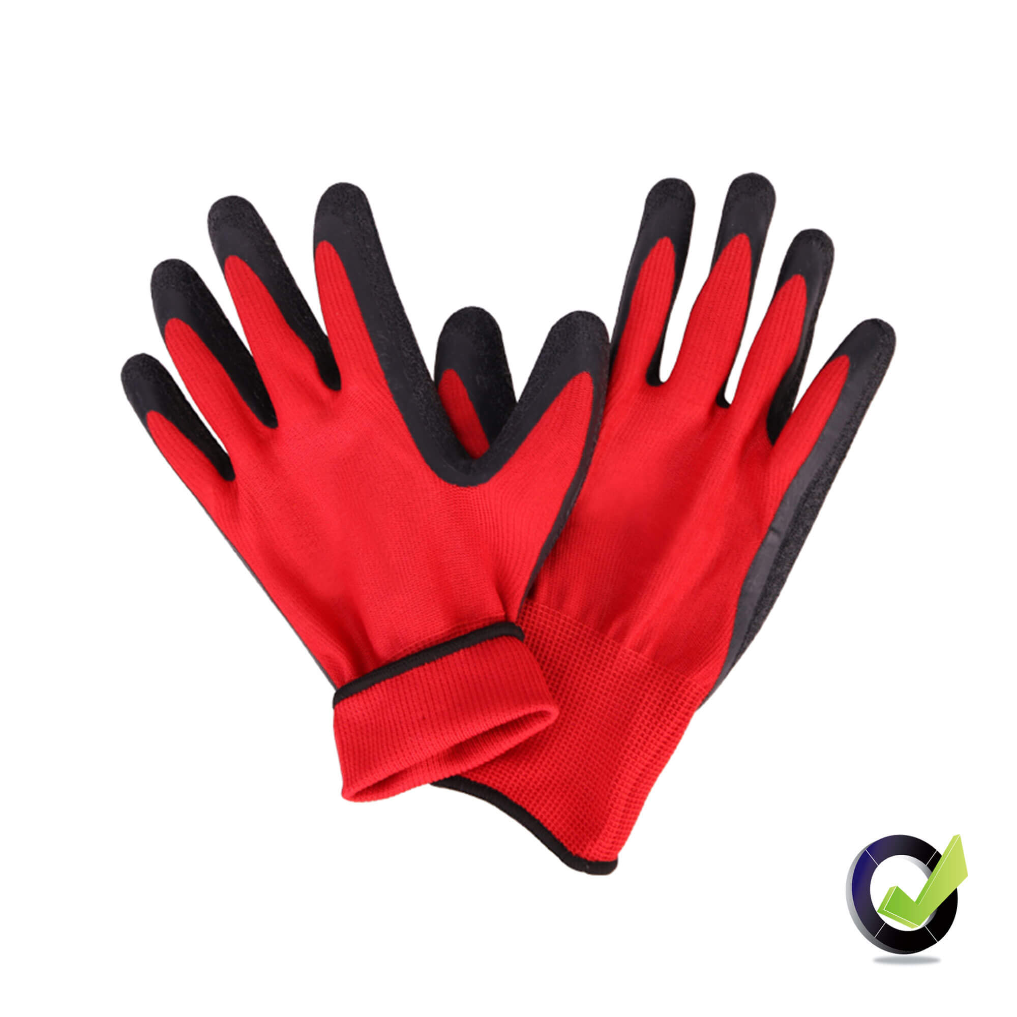Nylon Latex Labor Work Gloves Anti Cutting And Anti-Skid Workplace Safety Hand Protection Cut-Resistant Red