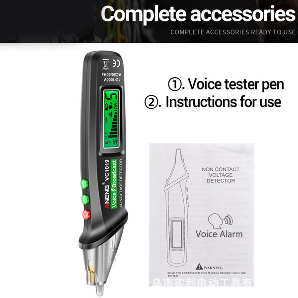Voltage Detector Pen 12V-1000V Infrared Sensor Positioning Voltage Tester Electric Wire Detector