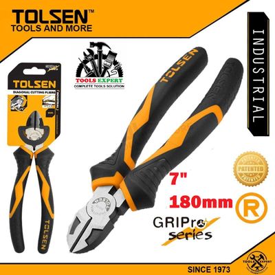 TOLSEN Diagonal Cutting Pliers (7 inch) Industrial GRIPro Series